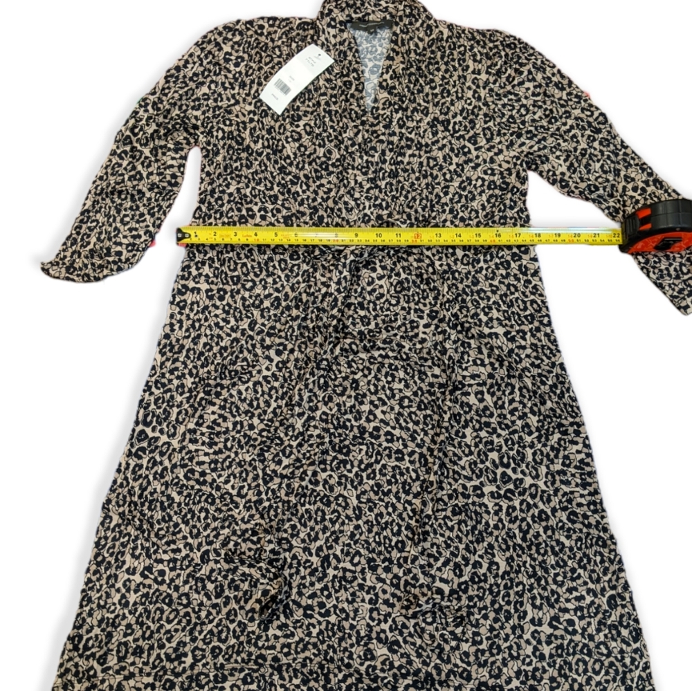 Brand New French Connection UK Sabbia Leopard Print Midi Wrap Dress - Picture 5 of 9